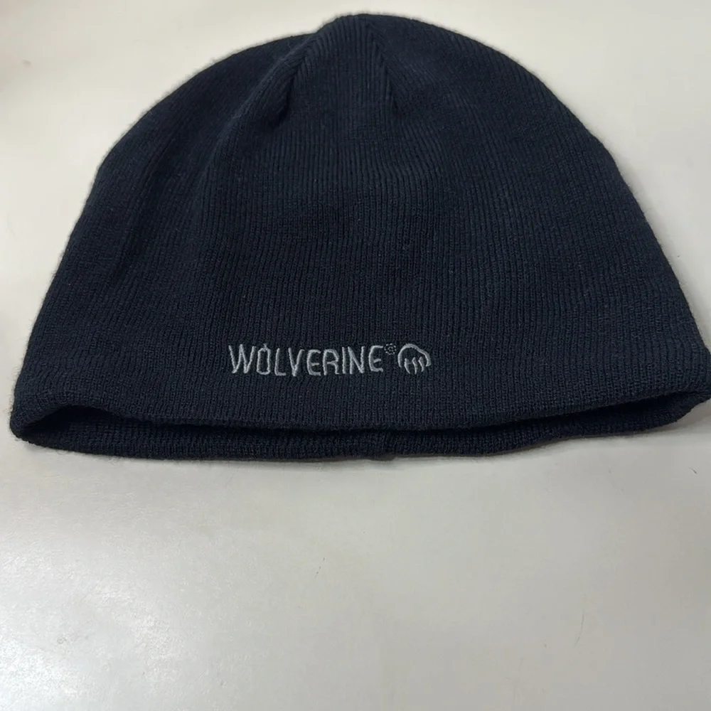 Wolverine Men’s Black Knit Beanie Soft Embroidered Logo